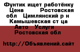 Фунтик ищет работёнку. › Цена ­ 20 - Ростовская обл., Цимлянский р-н, Камышевская ст-ца Авто » Услуги   . Ростовская обл.